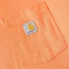 Camisas de gola redonda, corte largo e leve, com bolso, em Tencel