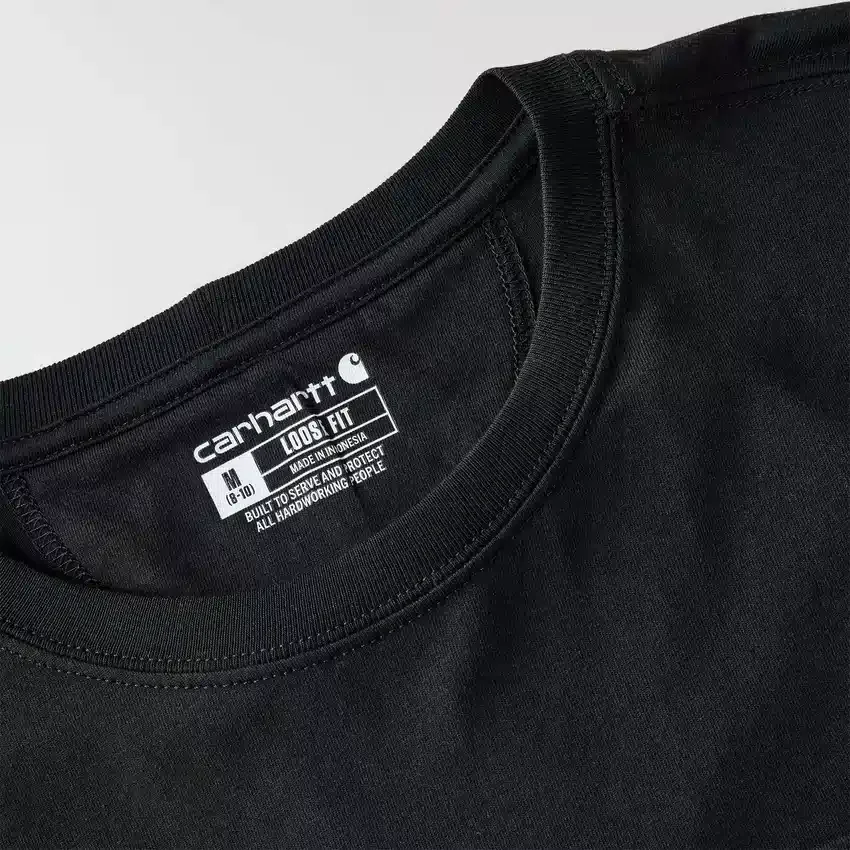 Camisas de gola redonda, corte largo e leve, com bolso, em Tencel
