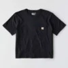 Camisas de gola redonda, corte largo e leve, com bolso, em Tencel