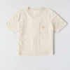 Camisas de gola redonda, corte largo e leve, com bolso, em Tencel