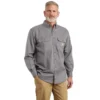 Camisas de manga comprida em sarja com corte largo para homem