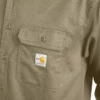 Camisas de manga comprida em sarja com corte largo para homem
