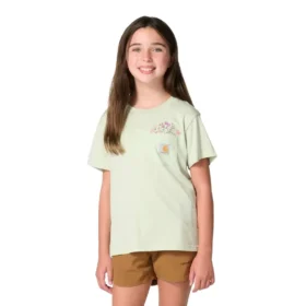 Camisas de manga curta com bolso tipo «garden» para meninas (Criança/Bebé/Jovem)
