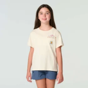 Camisas de manga curta com bolso tipo «garden» para meninas (Criança/Bebé/Jovem)