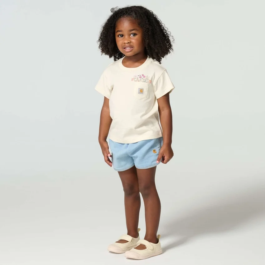 Camisas de manga curta com bolso tipo «garden» para meninas (Criança/Bebé/Jovem)