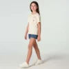 Camisas de manga curta com bolso tipo «garden» para meninas (Criança/Bebé/Jovem)