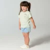 Camisas de manga curta com bolso tipo «garden» para meninas (Criança/Bebé/Jovem)