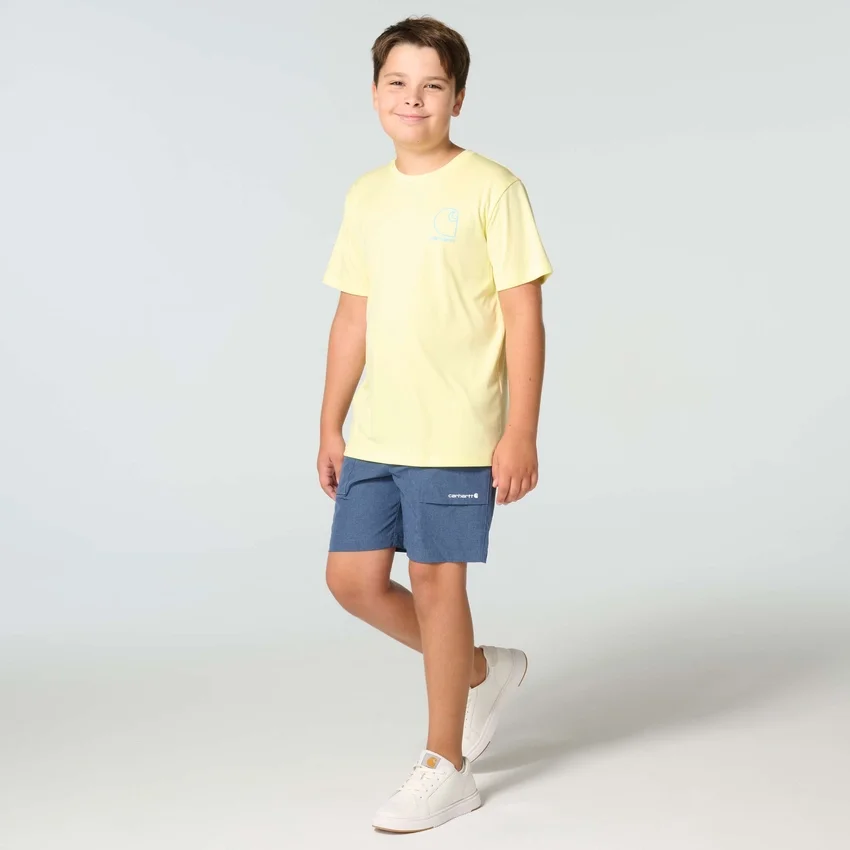 Camisas de manguitos curtos Force Sun Defender™ Heather para rapazes (crianças/bebés)