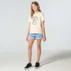 Camisas de manguitos curtos para meninas (Criança/Bebé/Jovem)
