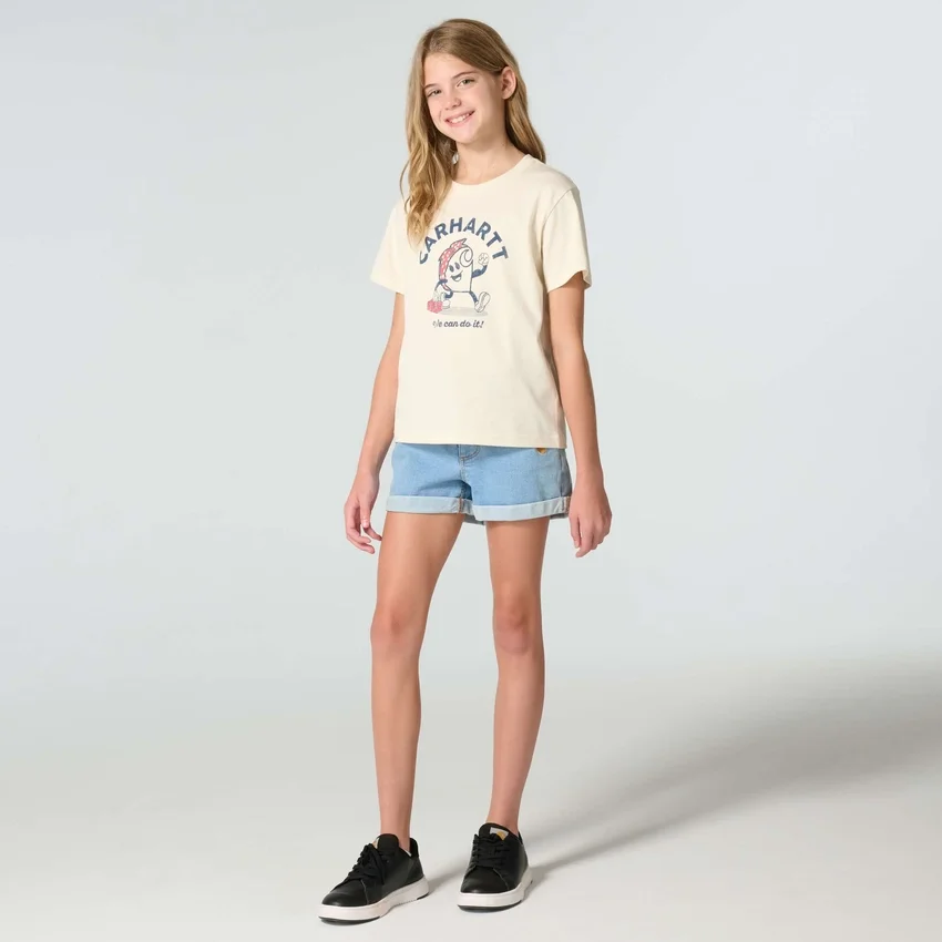 Camisas de manguitos curtos para meninas (Criança/Bebé/Jovem)