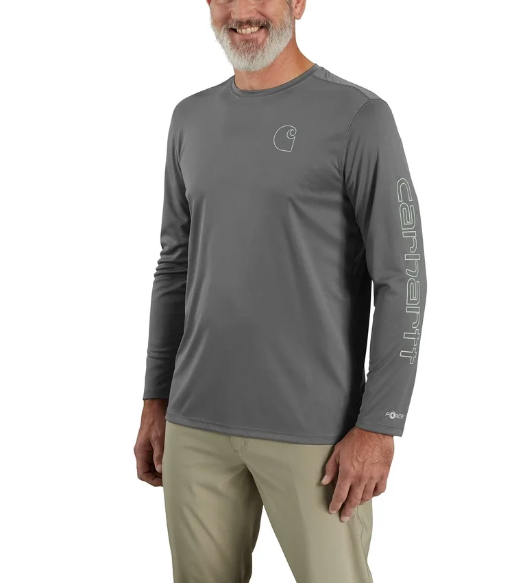 Camisas de manguitos longos leves para homem Force Sun Defender com UPF 50+, que absorve a humidade – Camisas de proteção solar
