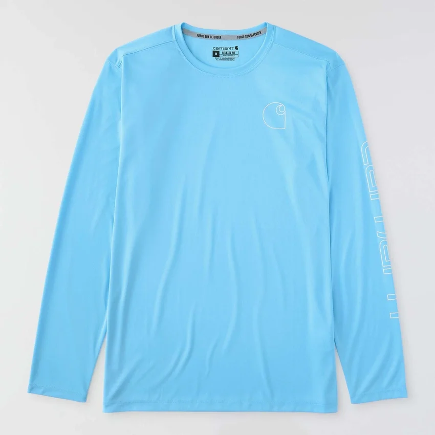 Camisas de manguitos longos leves para homem Force Sun Defender com UPF 50+, que absorve a humidade – Camisas de proteção solar