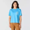 Camisas femininas de corte largo e leves com padrão floral em Tencel
