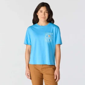 Camisas femininas de corte largo e leves com padrão floral em Tencel
