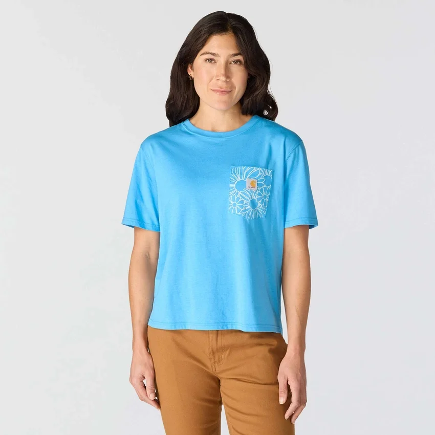 Camisas femininas de corte largo e leves com padrão floral em Tencel