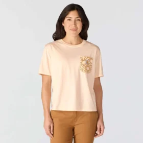 Camisas femininas de corte largo e leves com padrão floral em Tencel