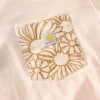 Camisas femininas de corte largo e leves com padrão floral em Tencel
