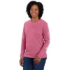 Camisas femininas Dearborn de corte largo, com manguitos compridos e peso pesado, com logótipo