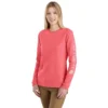 Camisas femininas Dearborn de corte largo, com manguitos compridos e peso pesado, com logótipo
