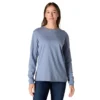 Camisas femininas Dearborn de corte largo, com manguitos compridos e peso pesado, com logótipo