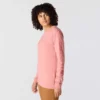 Camisas femininas Dearborn de corte largo, com manguitos compridos e peso pesado, com logótipo