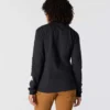 Camisas femininas Dearborn de corte largo, com manguitos compridos e peso pesado, com logótipo