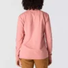 Camisas femininas Dearborn de corte largo, com manguitos compridos e peso pesado, com logótipo