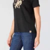 Camisas femininas Irvine de corte descontraído com grafismo de cavalo
