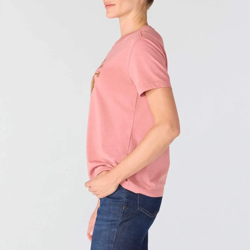 Camisas femininas Irvine de corte descontraído com grafismo de cavalo