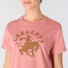 Camisas femininas Irvine de corte descontraído com grafismo de cavalo