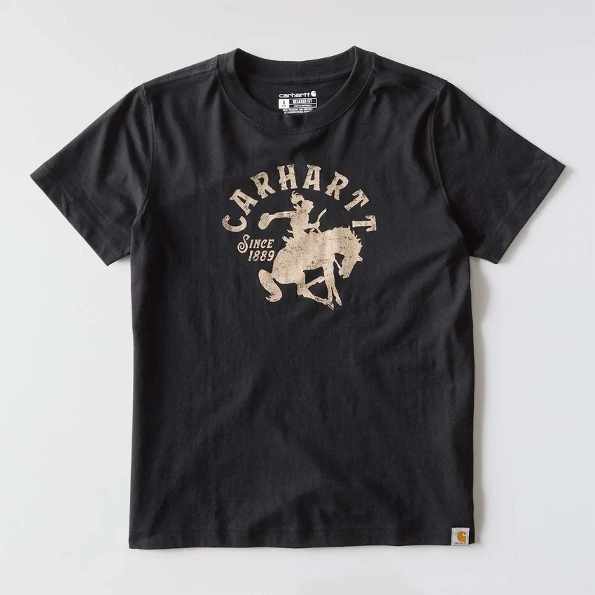 Camisas femininas Irvine de corte descontraído com grafismo de cavalo