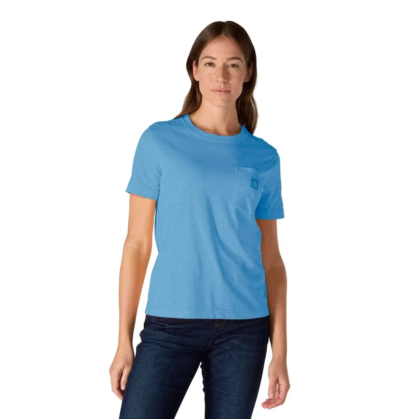 Camisas femininas Irvine de corte descontraído e respirável com bolsos
