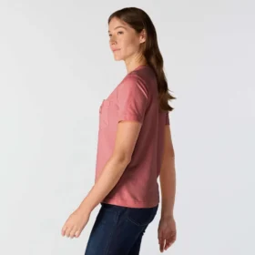 Camisas femininas Irvine de corte descontraído e respirável com bolsos