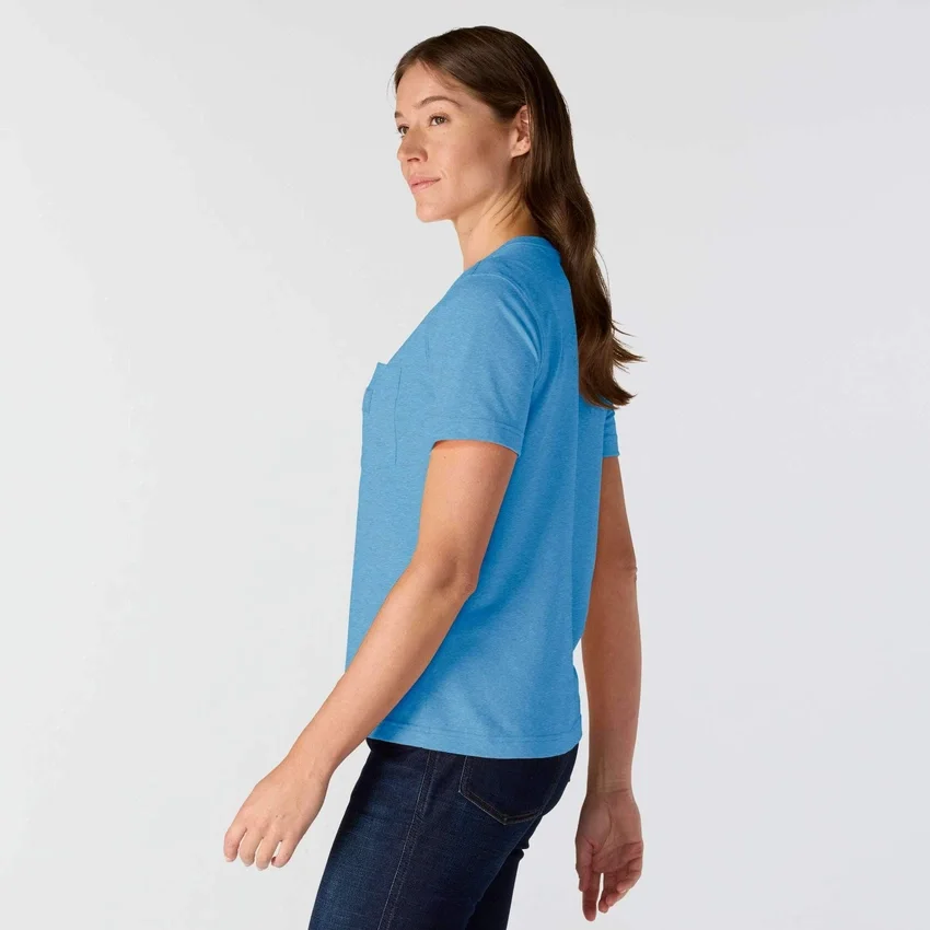 Camisas femininas Irvine de corte descontraído e respirável com bolsos