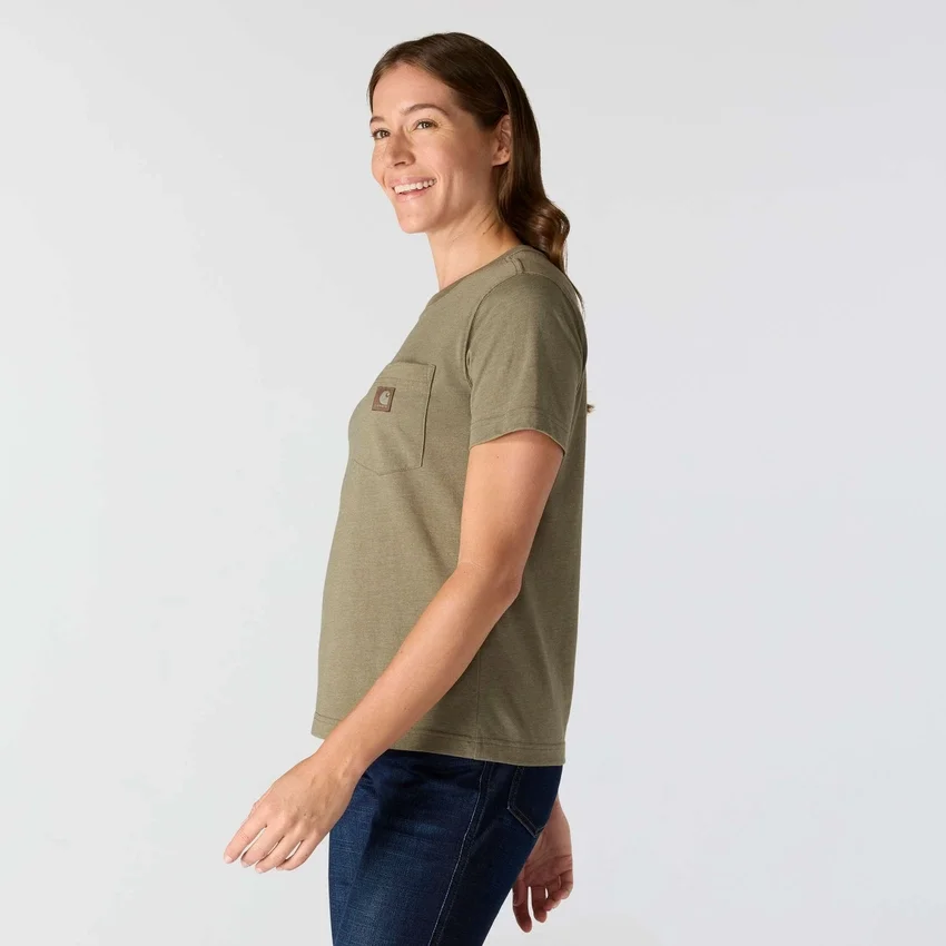 Camisas femininas Irvine de corte descontraído e respirável com bolsos