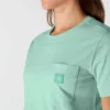 Camisas femininas Irvine de corte descontraído e respirável com bolsos