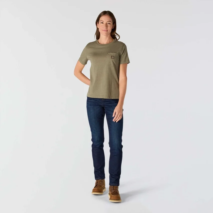 Camisas femininas Irvine de corte descontraído e respirável com bolsos