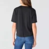 Camisas femininas leves em Tencel com estampado de bandeira em forma de penant
