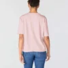 Camisas femininas leves em Tencel com estampado de bandeira em forma de penant