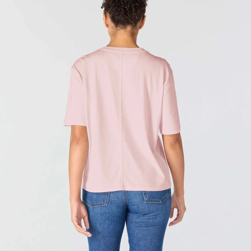 Camisas femininas leves em Tencel com estampado de bandeira em forma de penant