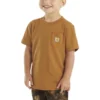 Camisas infantis de manguitos curtos com bolso (bebés/crianças/jovens)