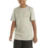 Camisas infantis de manguitos curtos com bolso (bebés/crianças/jovens)