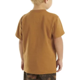 Camisas infantis de manguitos curtos com bolso (bebés/crianças/jovens)