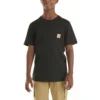 Camisas infantis de manguitos curtos com bolso (bebés/crianças/jovens)