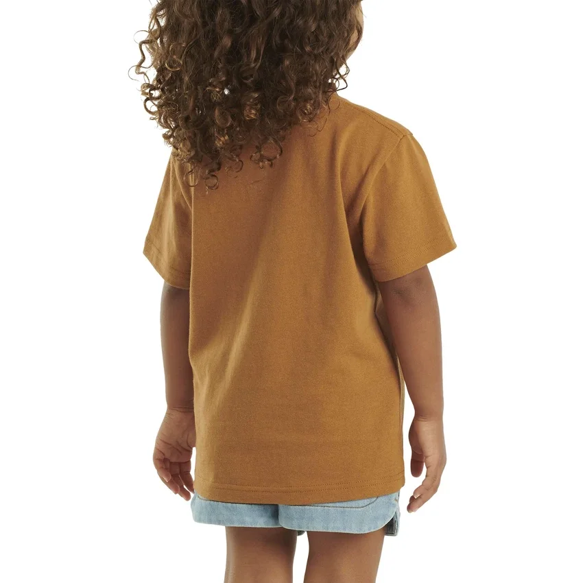 Camisas infantis de manguitos curtos com bolso (bebés/crianças/jovens)
