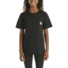 Camisas infantis de manguitos curtos com bolso (bebés/crianças/jovens)