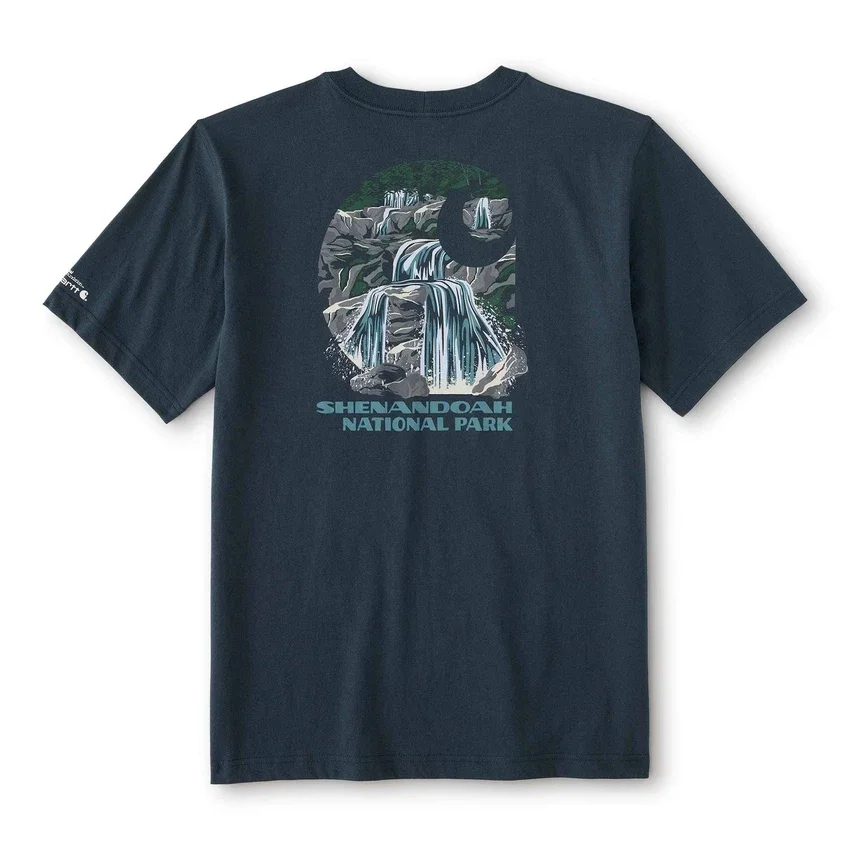 Camisas masculinas com motivo gráfico do Parque Nacional de Shenandoah