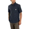 Camisas masculinas de lona de manguitos curtos Windham, corte descontraído