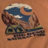Camisas masculinas de manguitos longos e tecido pesado com grafismo do Parque Nacional de Big Bend