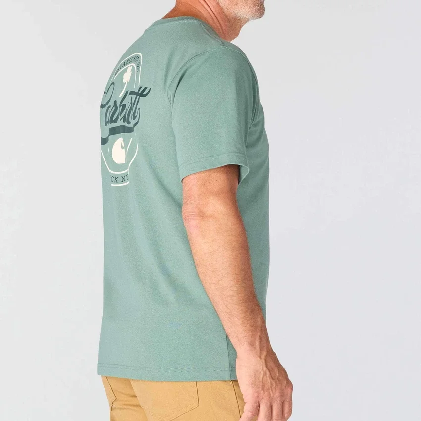 Camisas masculinas Dearborn com corte descontraído e estampado «Luck» - Camisola do Dia de São Patrício